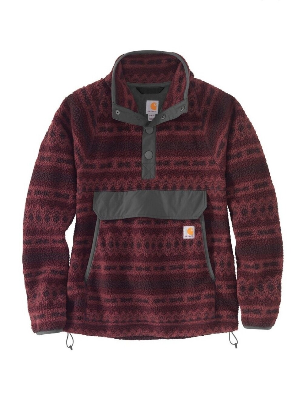 Carhartt Aztec Snap Pullover Fleece Women's Size XL Relaxed Fit OJ4991W
